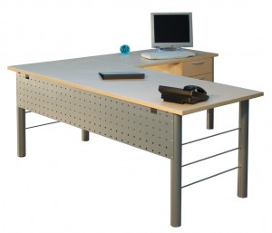 Metal Leg L-Shape Desk